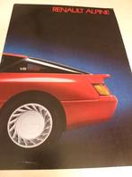 Nederlands jaren 80 Renault Alpine folder V6 GT V6 Turbo izg, Ophalen of Verzenden, Zo goed als nieuw, Renault