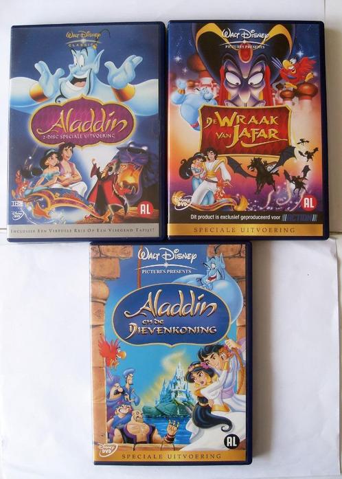 Aladdin 1 2 3 (originele dvd's) Trilogy - Disney, Cd's en Dvd's, Dvd's | Tekenfilms en Animatie, Zo goed als nieuw, Europees, Tekenfilm