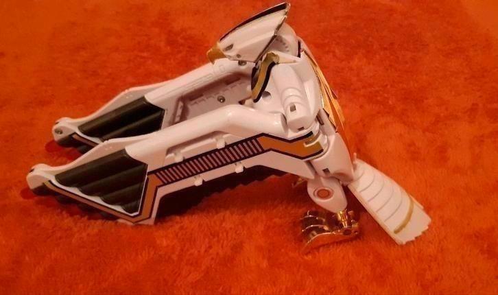 1995 Vintage Bandai Deluxe White Falconzord Power Rangers, Verzamelen, Transformers, Gebruikt, Overige generaties, Ophalen of Verzenden