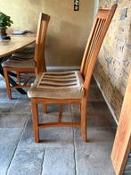 6 teakhouten eethoek stoelen, Huis en Inrichting, Stoelen, Ophalen, Gebruikt, Bruin, Vijf, Zes of meer stoelen