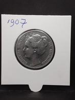 1 gulden 1907 koningin Wilhelmina, Postzegels en Munten, Munten | Nederland, 1 gulden, Zilver, Ophalen of Verzenden, Koningin Wilhelmina
