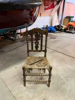 Antieke Jacobean Stijl Stoel met Riet Zitting, Ophalen