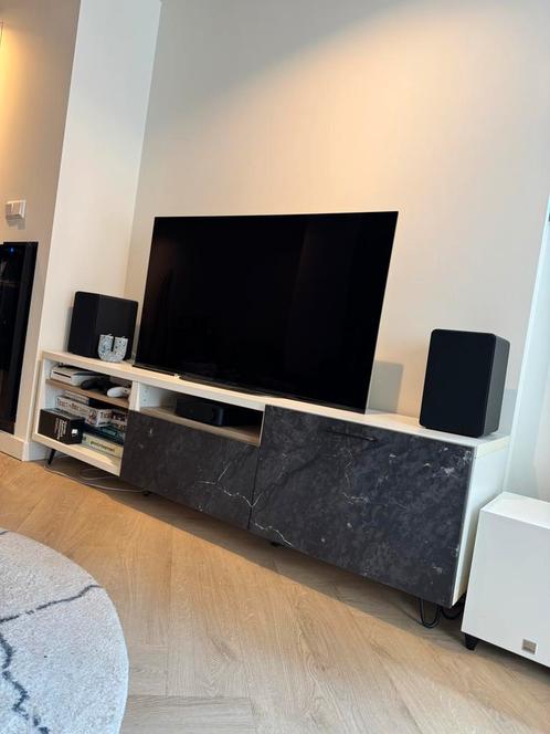 Modern TV Meubel Marmerlook, IKEA Besta 180cm hybrid, Huis en Inrichting, Kasten | Televisiemeubels, Zo goed als nieuw, Minder dan 100 cm
