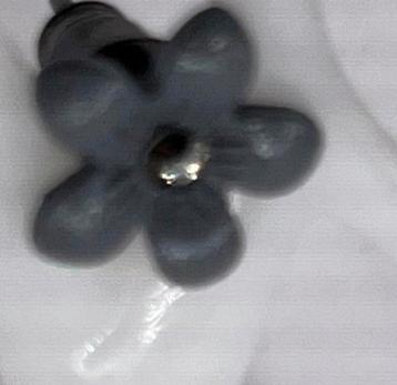 APARTE ZILVERKLEURIGE BLOEMEN OORKNOPJES Voorzien van steen beschikbaar voor biedingen