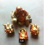 Boeddha beeldjes brons/goud kleur.1 x hoogte 6 br10 cm, Overige typen, Ophalen of Verzenden, Zo goed als nieuw