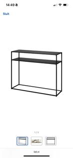 Side tables staal, Huis en Inrichting, Tafels | Sidetables, Ophalen, Zo goed als nieuw, 25 tot 50 cm, Rechthoekig