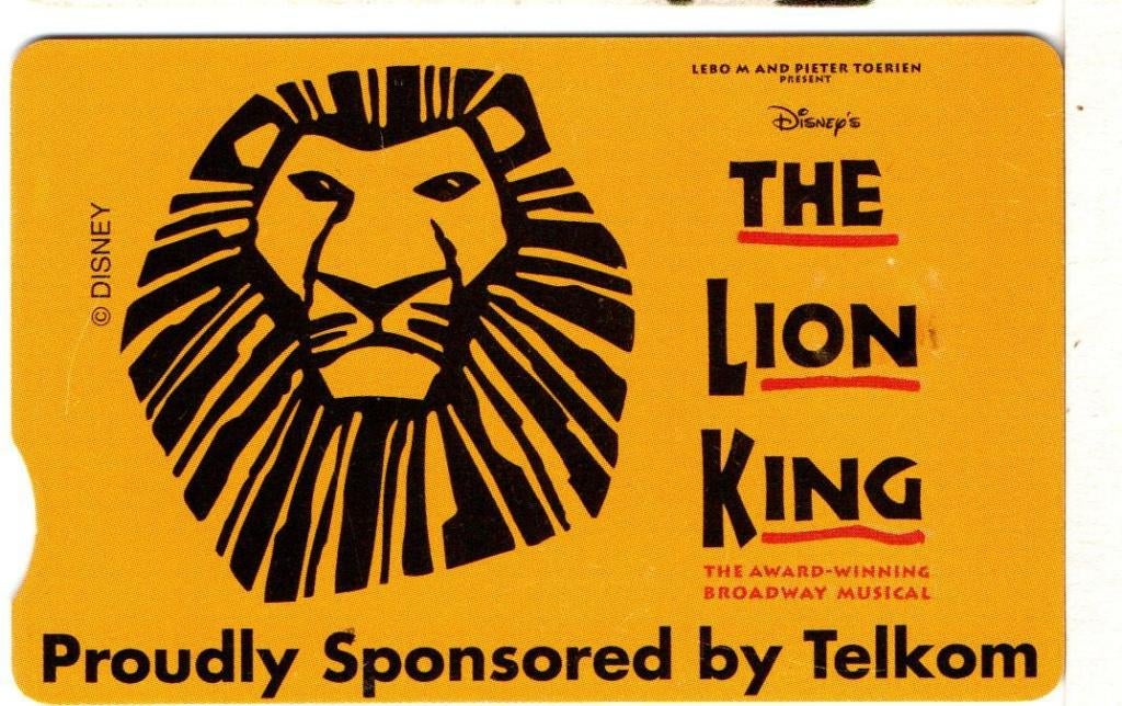 South Africa chipcard Lion King Disney, Verzamelen, Telefoonkaarten, Ophalen of Verzenden