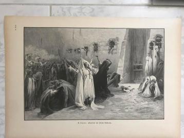 G. Clairin: abschied der fellah-rekruten, 1896, 32x21cm.Mooi beschikbaar voor biedingen
