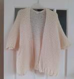 Wolwit handgebreid vest One Size, Handgebreid, Ophalen of Verzenden, Zo goed als nieuw, Wit