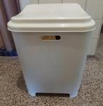 Vintage wasmand met deksel kunststof, Ophalen, Gebruikt, Wit, Overige typen