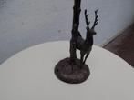 Lamp schemerlamp vintage met hert metaal jaren 20, Huis en Inrichting, Ophalen of Verzenden, Gebruikt, Metaal, 75 cm of meer