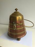 Rood- en geelkoperen doofpot met hengsel, Ophalen of Verzenden, Koper