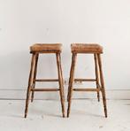 Vintage barkrukken, Hout, 60 tot 90 cm, Zo goed als nieuw, DeVintagerie