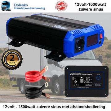 Omvormer 12volt - 220volt 1500watt voor Caravan, Camper, Boo beschikbaar voor biedingen