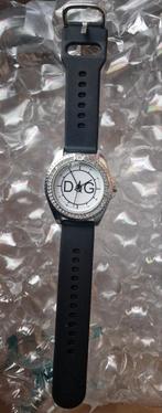 Dames polshorloge DG met strass zwart-zilver, Overige merken, Overige materialen, Gebruikt, Polshorloge