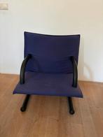 Arflex T-Line fauteuil / lounge stoel in blauw paars, Gebruikt, Stof, 75 tot 100 cm, Ophalen