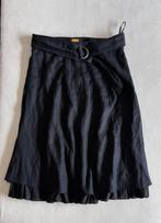 Cleo linnen rok., Zwart, Maat 42/44 (L), Nieuw, Ophalen of Verzenden