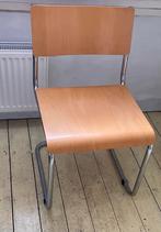 Vintage buisframe stoelen in Gispen stijl, 2 stuks, Twee, Zo goed als nieuw, Hout, Ophalen