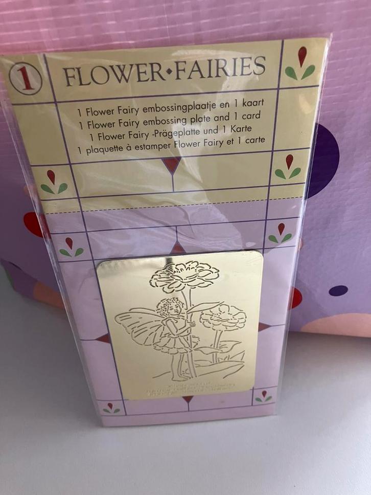 Embossing plaatje en 1 kaart Flower Fairies knutselen, Hobby en Vrije tijd, Knutselen, Nieuw, Materiaal, Ophalen of Verzenden