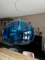 Blauwe Retro Hanglamp, Huis en Inrichting, Kunststof, Gebruikt, 50 tot 75 cm, Ophalen of Verzenden
