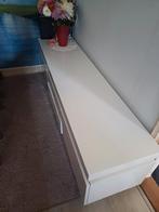 Witte TV-meubel met lades, Kunststof, 150 tot 200 cm, Ophalen of Verzenden, Zo goed als nieuw
