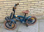 Jongens fiets - kinderfiets Amigo blauw met cognac kleur, Minder dan 16 inch, Zijwieltjes, Ophalen of Verzenden, Zo goed als nieuw