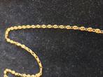 14 k gouden koffieboon schakel ketting 9,1 gram 60 cm, Sieraden, Tassen en Uiterlijk, Kettingen, Ophalen of Verzenden, Nieuw, Goud