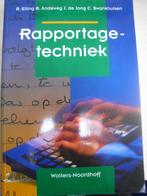Rapportagetechniek R.Elling, B.Andeweg, J.de Jong en, Verzenden, Zo goed als nieuw