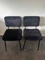 WOOOD Zwarte Velvet Eetkamerstoelen - Set van 2, Huis en Inrichting, Stoelen, Ophalen, Gebruikt, Twee, Zwart