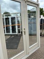 Hardhouten dubbele deuren, Ophalen, Gebruikt, Deurkozijn, 150 tot 225 cm