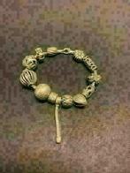 12313 Massif zilveren Tedora bedel armband, Sieraden, Tassen en Uiterlijk, Armbanden, Ophalen of Verzenden, Zo goed als nieuw