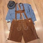Lederhose xl Overhemd hoed kousen oktoberfeest, Ophalen of Verzenden, Zo goed als nieuw, Maat 56/58 (XL)