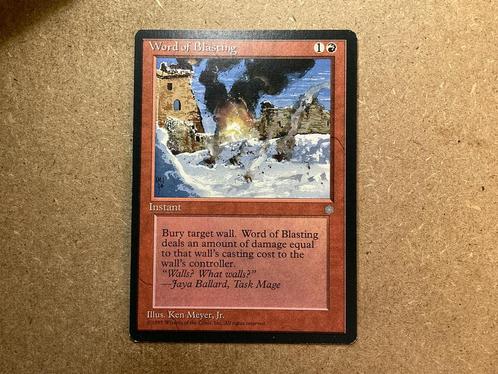 1x Word of Blasting (Excellent), Hobby en Vrije tijd, Verzamelkaartspellen | Magic the Gathering, Zo goed als nieuw, Losse kaart
