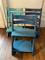 Blauwe Stokke triptrap meegroeistoel 3x, Ophalen, Gebruikt, Meegroeistoel
