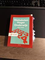 Wetteksten Hoger Onderwijs 2023-2024 39e druk, Boeken, Studieboeken en Cursussen, Ophalen of Verzenden, Beta, Zo goed als nieuw