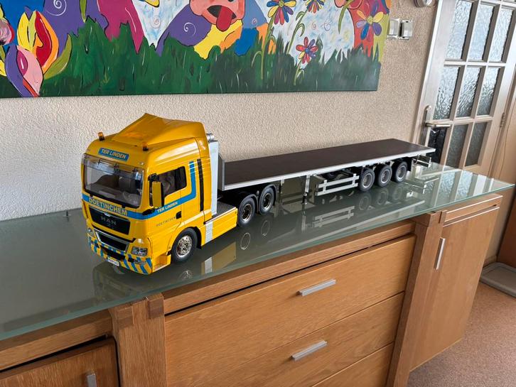 Tamiya 1:14 MAN Beier USM-RC-3 Licht/Geluid en Trailer RTR, Hobby en Vrije tijd, Modelbouw | Radiografisch | Auto's, Gebruikt
