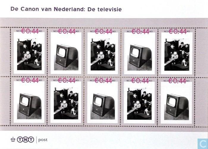 Canon van Nederland: De Televisie, Postzegels en Munten, Postzegels | Nederland, Postfris, Na 1940, Ophalen of Verzenden
