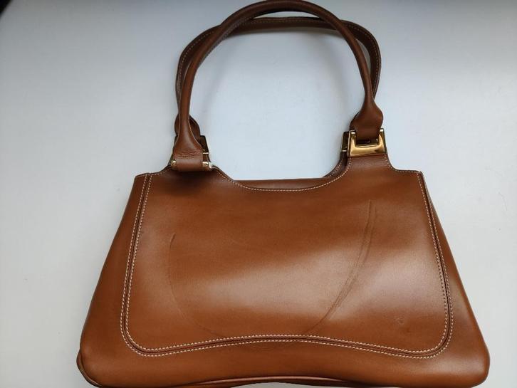 Handtas, kleur café au lait, Sieraden, Tassen en Uiterlijk, Tassen | Damestassen, Zo goed als nieuw, Handtas, Bruin, Ophalen of Verzenden