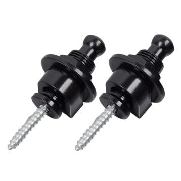 (2pcs) bass guitar locking strap buttons black beschikbaar voor biedingen