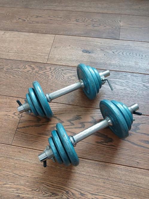 Dumbell/halter set Body Sculpture 19/20kg, Sport en Fitness, Fitnessmaterialen, Gebruikt, Dumbbell, Armen, Borst, Rug, Ophalen of Verzenden