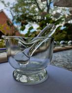 Oude glazen vijzel, Antiek en Kunst, Antiek | Glas en Kristal, Ophalen of Verzenden