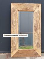 Robuuste spiegel van oude eiken wagonplanken 96 bij 55 cm, Huis en Inrichting, Woonaccessoires | Spiegels, Ophalen, Nieuw, Minder dan 100 cm