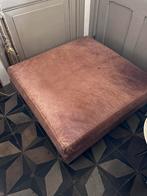 Leren poef, Ophalen, Zo goed als nieuw, Vierkant, 75 tot 100 cm