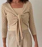 EsQualo Beige Bolero - Maat xs/s, Ophalen of Verzenden, Zo goed als nieuw, Maat 38/40 (M), Beige
