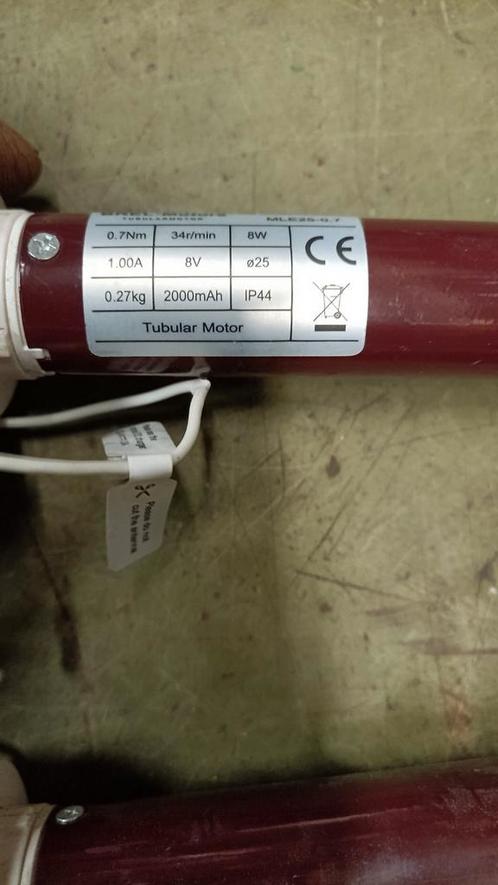 Partij buismotoren voor bv rolgordijnen, Doe-het-zelf en Verbouw, Rolluiken, Gebruikt, Minder dan 100 cm, Minder dan 100 cm, Elektrische bediening