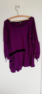 A-symmetrische paarse top met leuke accenten, Paars, Maat 42/44 (L), Ophalen of Verzenden, Zo goed als nieuw