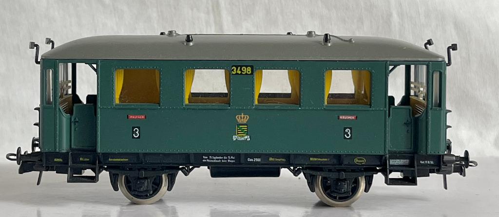 Piko 5/6514/015: Rijtuig 3e klas van de K.Sächs.Sts.E.B., Gelijkstroom, Wagon, Zo goed als nieuw, Piko