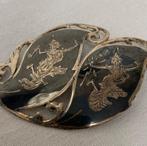 Antiek zilveren siam hanger broche, Antiek en Kunst, Antiek | Goud en Zilver, Zilver, Verzenden