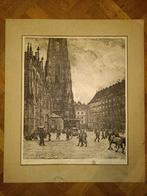 Ets van Ferdinand Eckhardt, Stephansplatz in Wenen, Ophalen