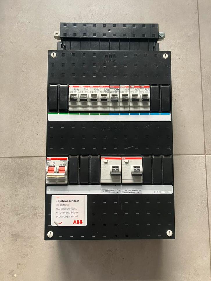 Abb 1fase meterkast met 8 groepen, complete groepenkast, Doe-het-zelf en Verbouw, Elektra en Kabels, Zo goed als nieuw, Overige typen